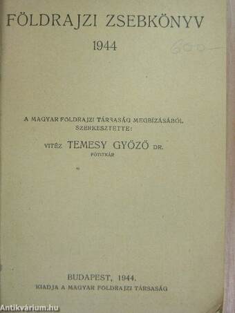 Földrajzi zsebkönyv 1944/Az 1944. évi földrajzi zsebkönyv térképei