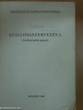 Szállodaszervezés I.