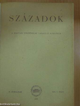 Századok 1953/1-4.