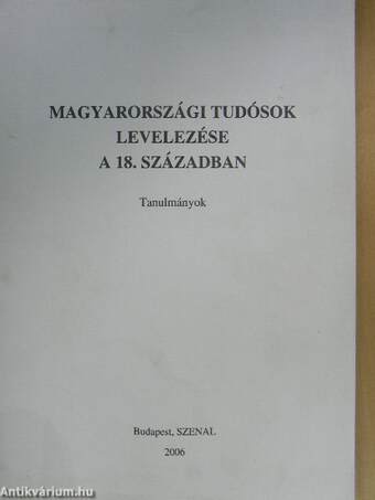 Magyarországi tudósok levelezése a 18. században