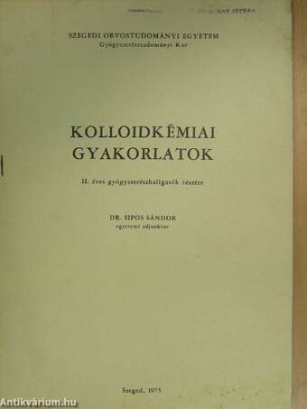 Kolloidkémiai gyakorlatok