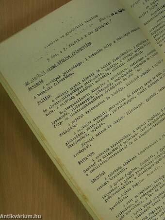 Szegedi Orvostudományi Egyetem Gyógyszerésztudományi Kara II. évfolyam oktatási tanterve 1977/78. tanév