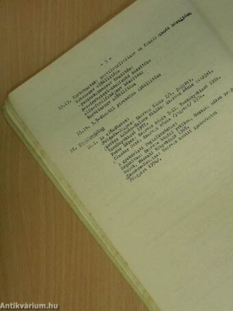 Szegedi Orvostudományi Egyetem Gyógyszerésztudományi Kara II. évfolyam oktatási tanterve 1977/78. tanév