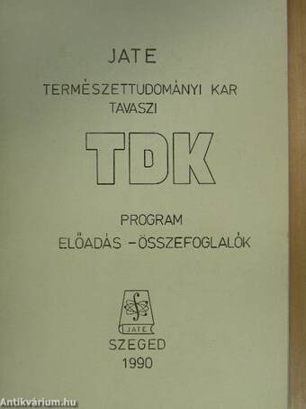 JATE Természettudományi Kar tavaszi TDK program