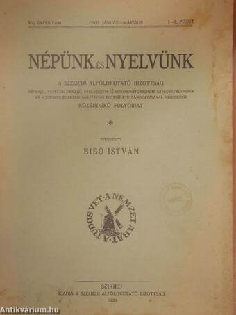 Népünk és nyelvünk 1935. január-március