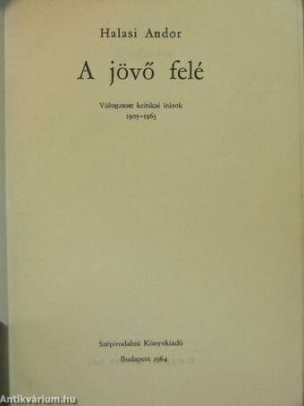 A jövő felé