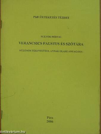 Verancsics Faustus és szótára