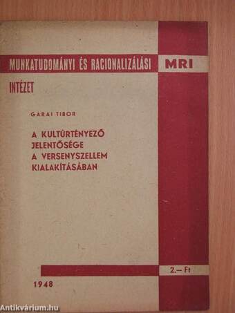 A kultúrtényező jelentősége a versenyszellem kialakításában