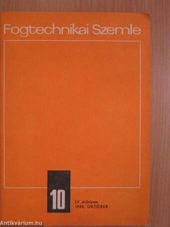 Fogtechnikai Szemle 1988. október