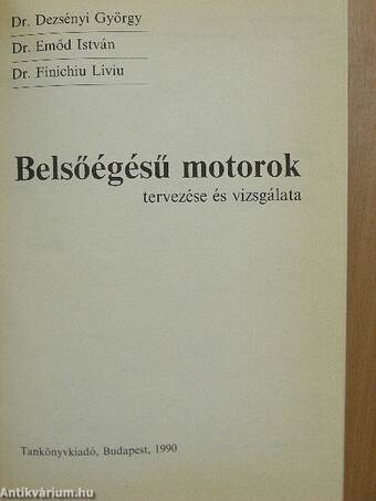 Belsőégésű motorok tervezése és vizsgálata