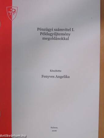 Pénzügyi számvitel I.