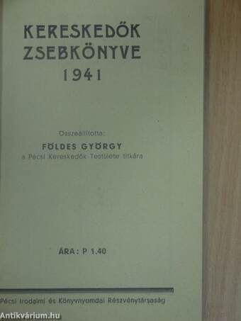 Kereskedők zsebkönyve 1941