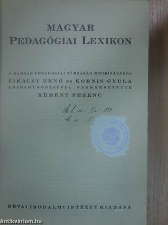 Magyar Pedagógiai Lexikon I-II.