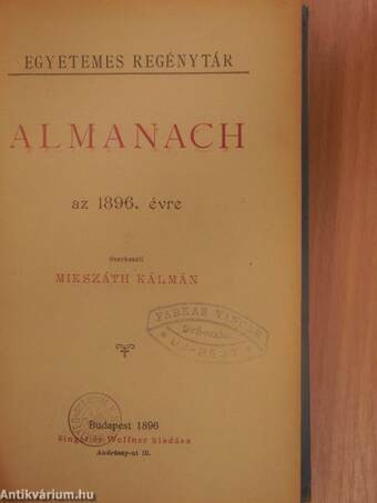 Almanach az 1896. évre