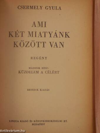 Ami két miatyánk között van I-II.