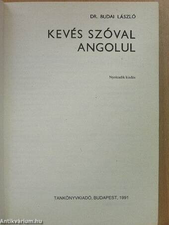 Kevés szóval angolul