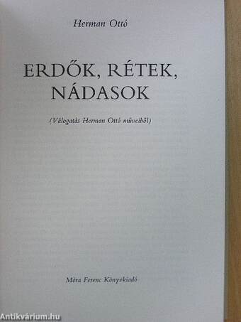 Erdők, rétek, nádasok