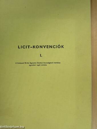 Licit-konvenciók I.