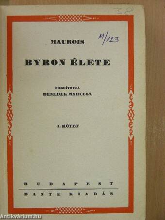 Byron élete I-II. (rossz állapotú)