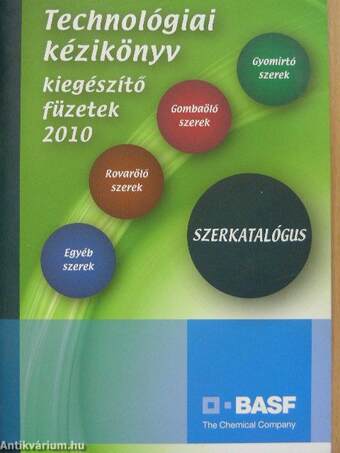 Technológiai kézikönyv kiegészítő füzetek 2010