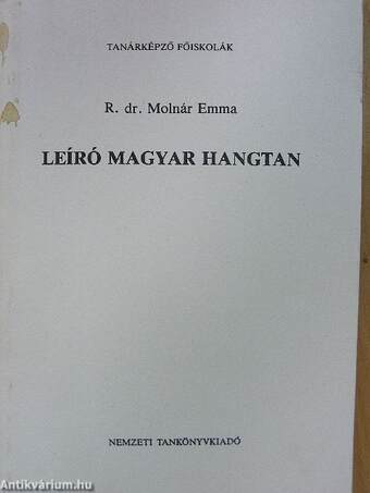 Leíró magyar hangtan