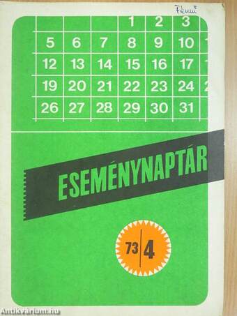 Eseménynaptár 1973/4