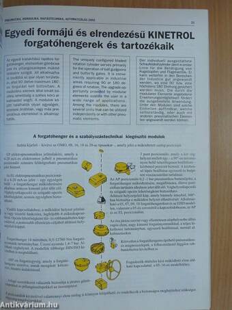 Pneumatika, hidraulika, hajtástechnika, automatizálás 2002.