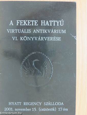 A Fekete Hattyú virtuális antikvárium VI. könyvárverése