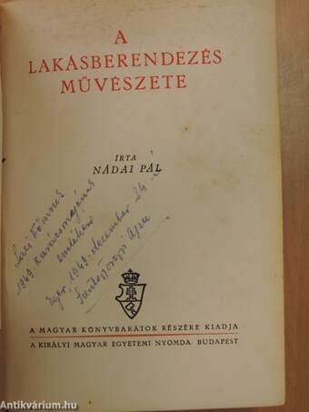 A lakásberendezés művészete (rossz állapotú)