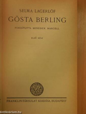 Gösta Berling I-II. (rossz állapotú)