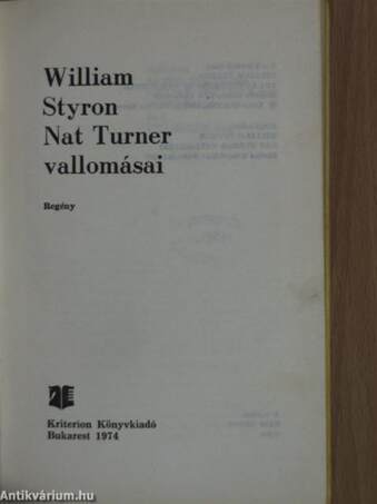 Nat Turner vallomásai