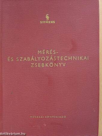 Mérés- és szabályozástechnikai zsebkönyv