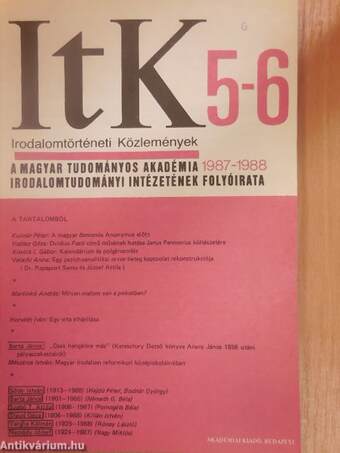 Irodalomtörténeti Közlemények 1987-1988/5-6.