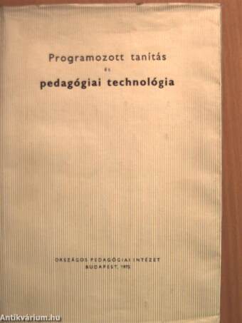 Programozott tanítás és pedagógiai technológia