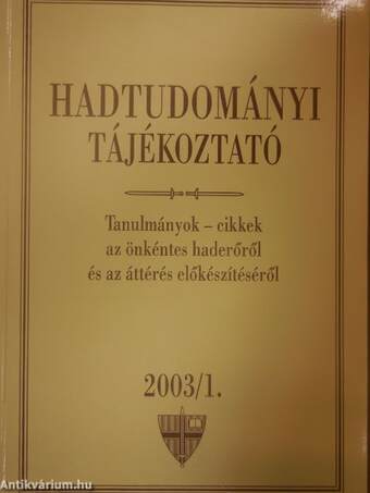 Hadtudományi tájékoztató 2003/1.