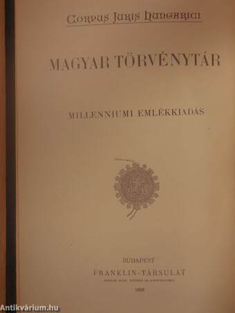 1897. évi törvényczikkek