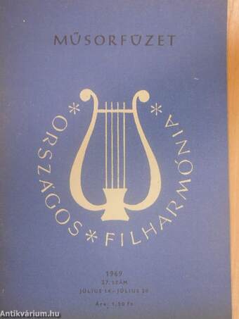 Országos Filharmónia Műsorfüzet 1969/27.