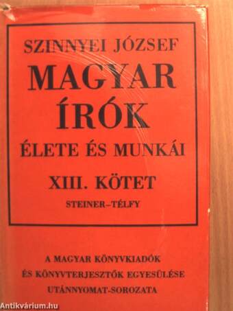 Magyar írók élete és munkái XIII. (töredék)