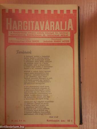 Hargitaváralja 1938. (nem teljes évfolyam)