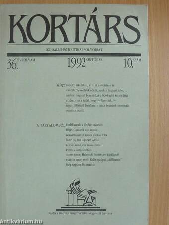 Kortárs 1992. október