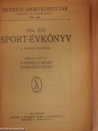 1926. évi sport-évkönyv