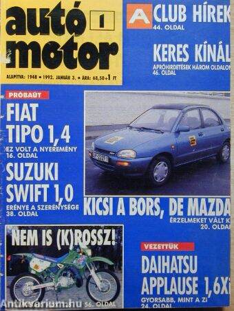 Autó-Motor 1992. (nem teljes évfolyam)