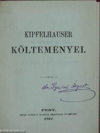 Kipfelhauser költeményei