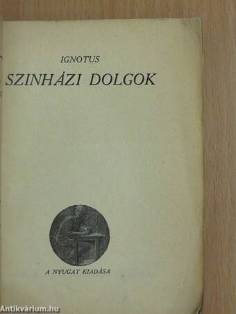 Szinházi dolgok