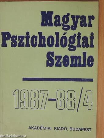 Magyar Pszichológiai Szemle 1987-88/4.