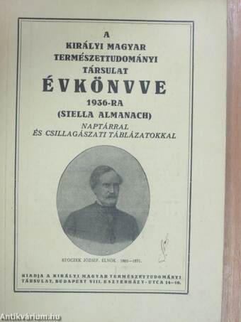 A Királyi Magyar Természettudományi Társulat évkönyve 1936-ra