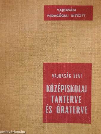 Vajdaság Szocialista Autonóm Tartomány középiskolai tanterve és óraterve