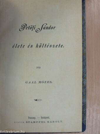 Petőfi Sándor élete és költészete/Tompa Mihály élete és költészete