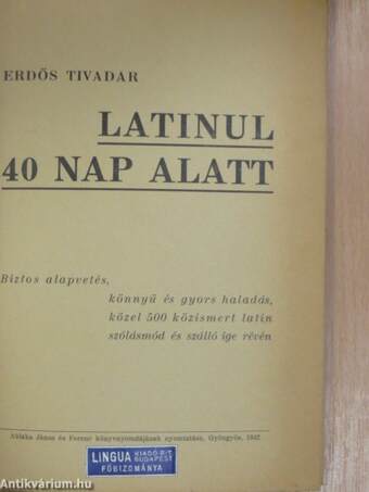 Latinul 40 nap alatt