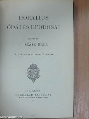 Horatius ódái és epodosai